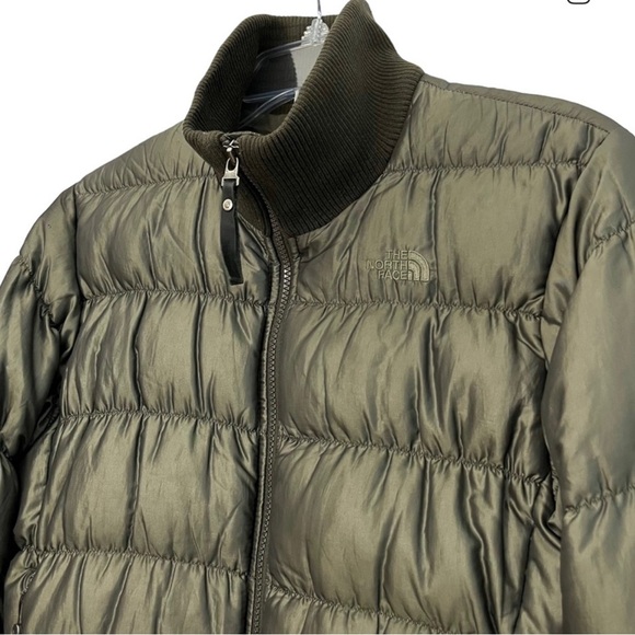North Face 600 Insulated Green Zip Up Quilted Puffer Bomber Jacket Women Medium - Picture 4 of 9